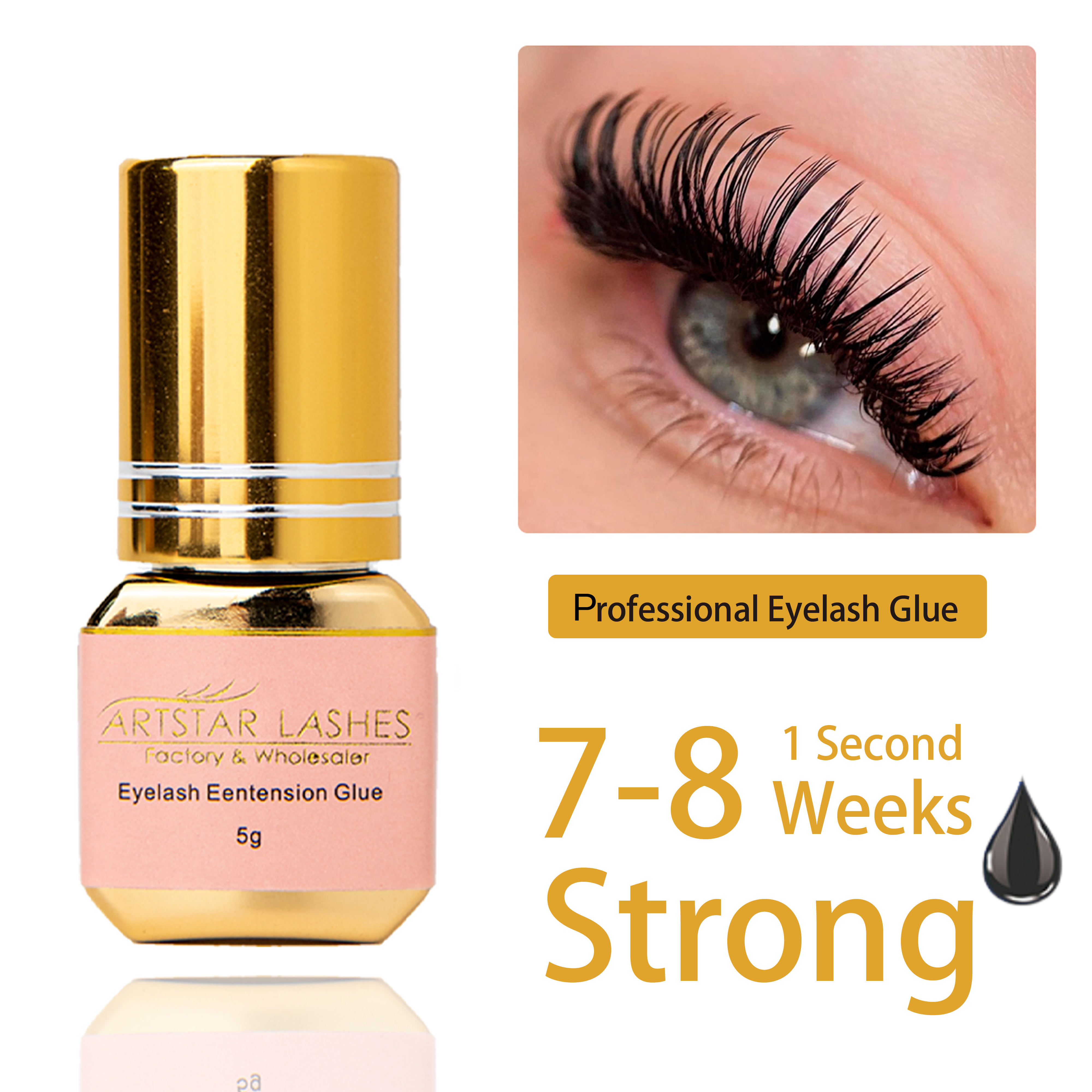 Sensitive Lash Glue - ARTSTAR 5ml Eyelash Glue Extensions 0.5S/1S/2S