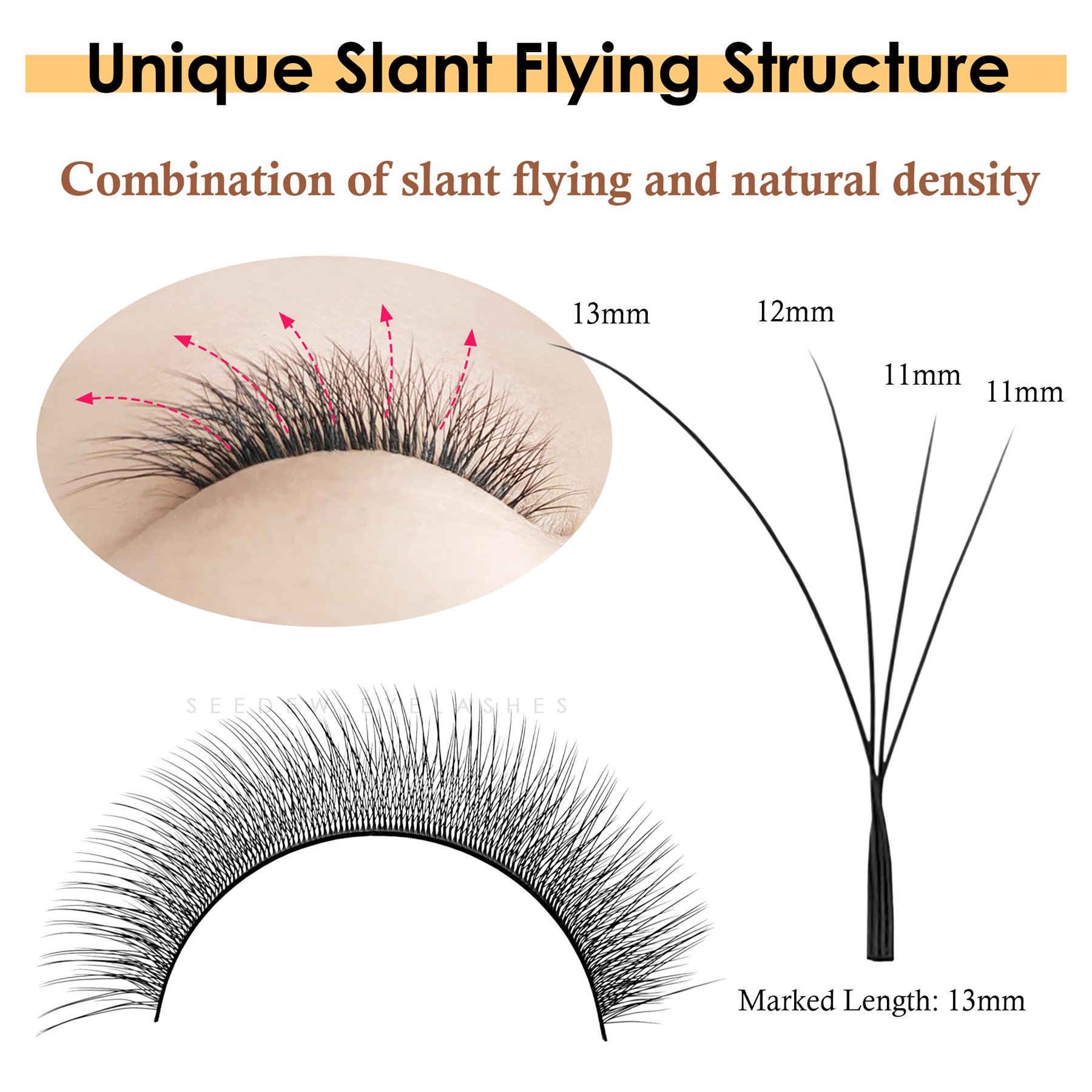 SEEDEW Fox 3D 4D Eyelash Exten - Eyelash Extension Cat Eye Wispy avaliação e preço