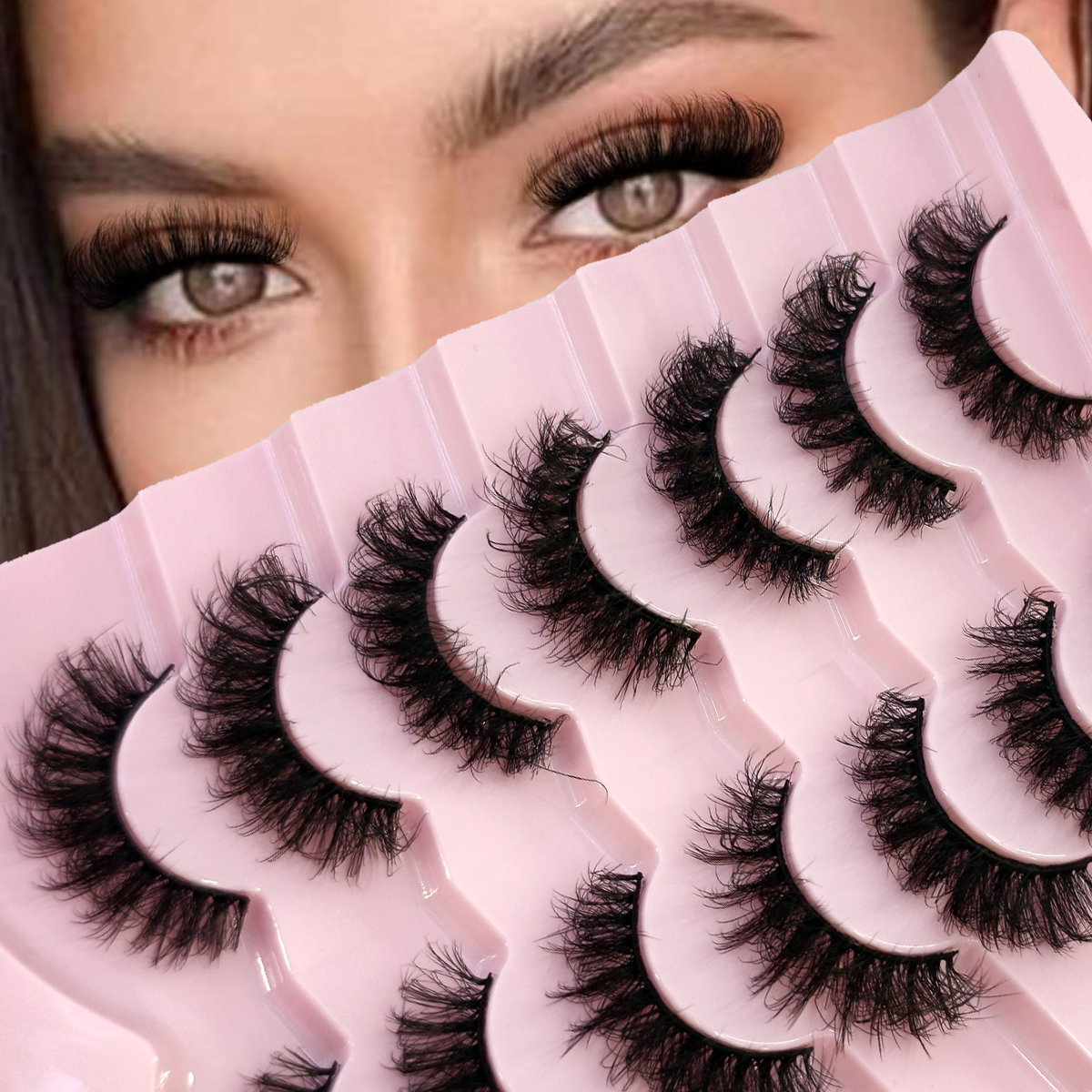 HBZGTLAD Fluffy Wispy Lashes N - Eyelash Extension Cat Eye Wispy avaliação e preço