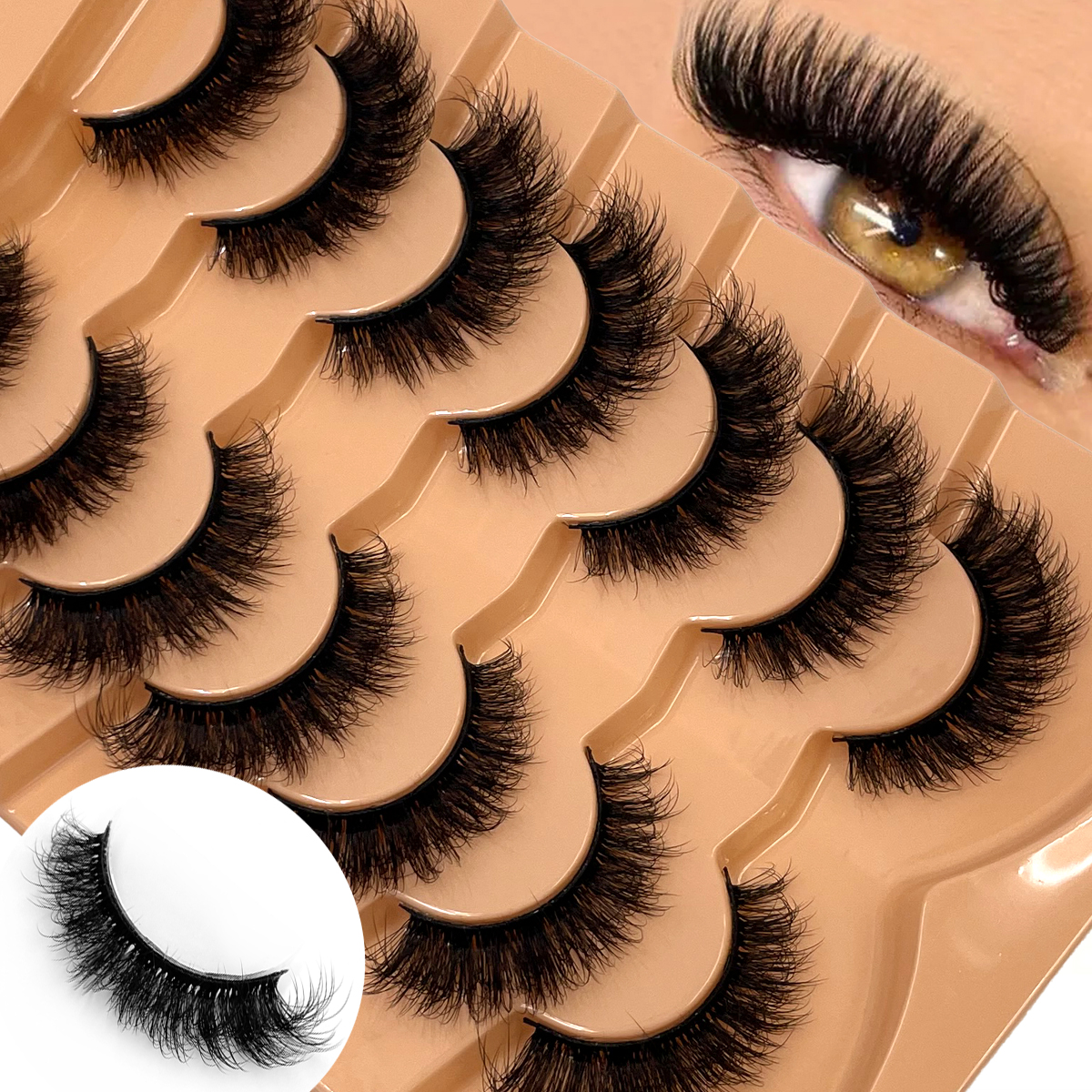 HBZGTLAD Fluffy Wispy Lashes N - Eyelash Extension Cat Eye Wispy avaliação e preço