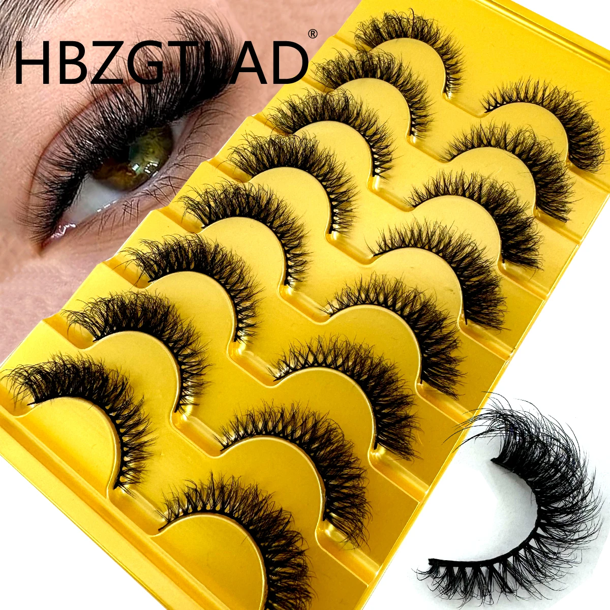 HBZGTLAD New 8 pairs of cat ey - Eyelash Extension Cat Eye Wispy avaliação e preço