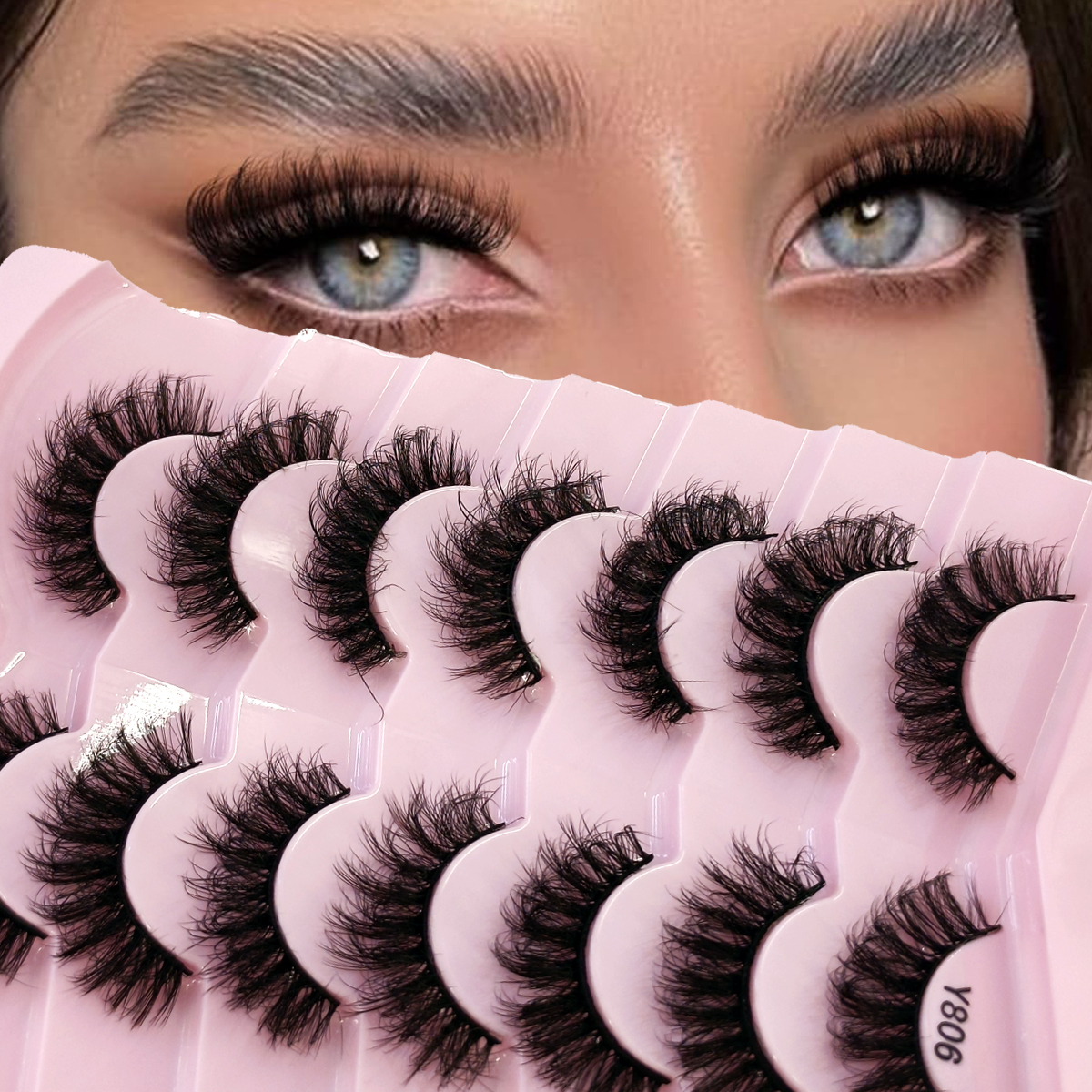 HBZGTLAD Fluffy Wispy Lashes N - Eyelash Extension Cat Eye Wispy avaliação e preço