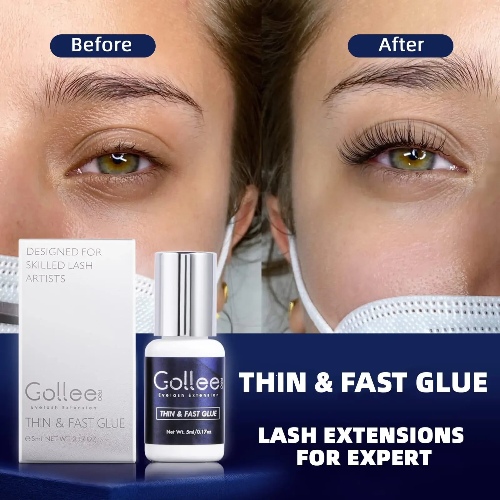 Gollee for Sensitive Eyes 5ml  - Sensitive Lash Glue avaliação e preço