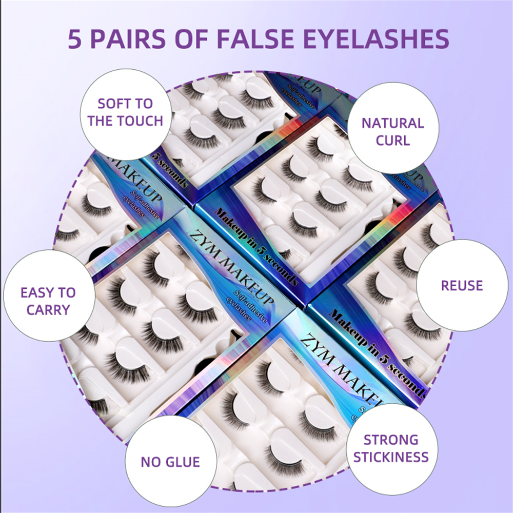5 pairs of glue-free with mult - Sensitive Lash Glue avaliação e preço