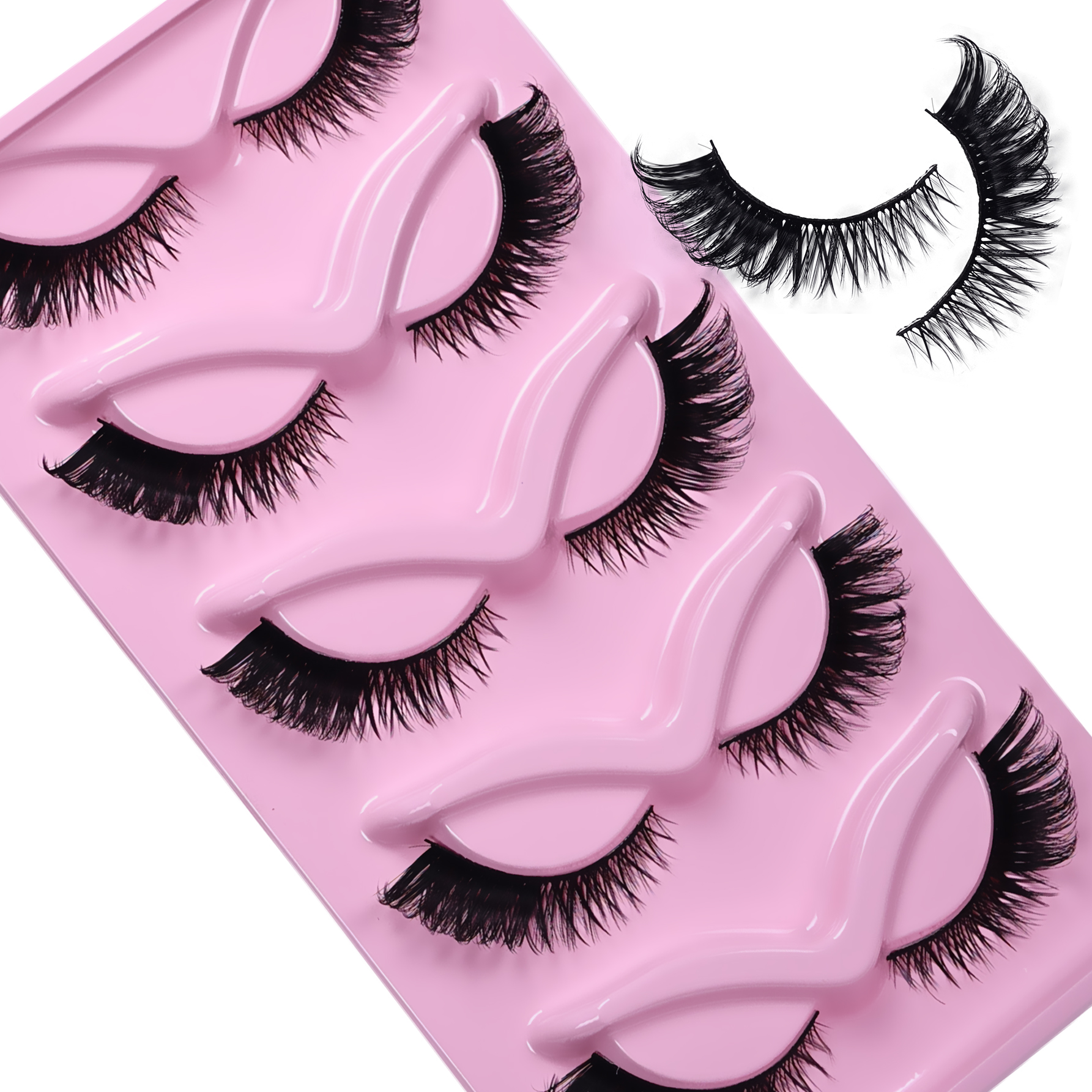5 Pairs Cat Eye Lashes Fluffy  - Eyelash Extension Cat Eye Wispy avaliação e preço