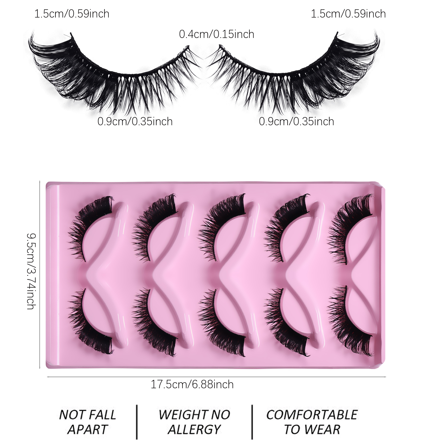 5 Pairs Cat Eye Lashes Fluffy  - Eyelash Extension Cat Eye Wispy avaliação e preço