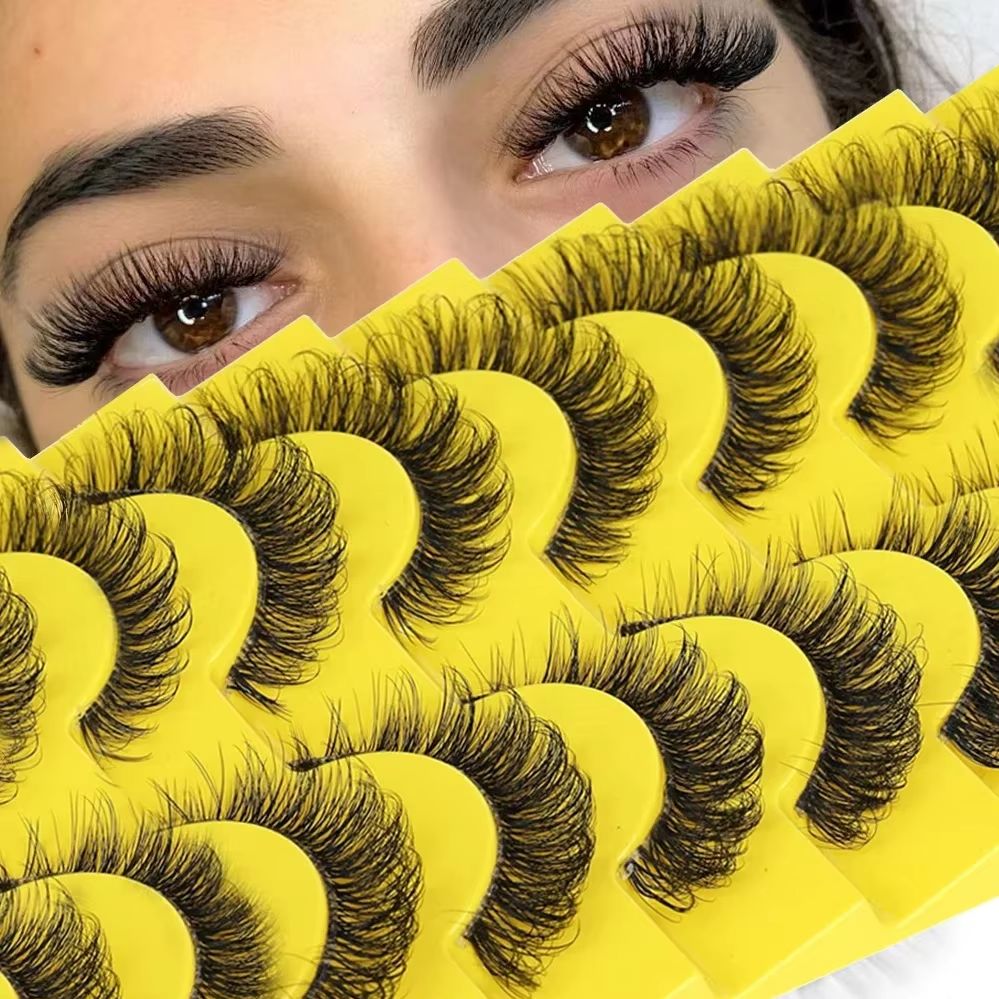 10 Pairs 6D Super Fluffy Faux  - Eyelash Extension Cat Eye Wispy avaliação e preço