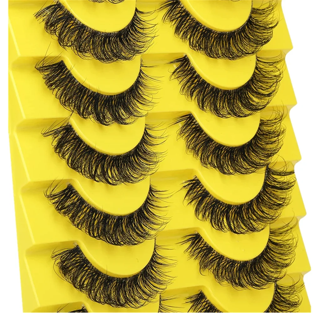 10 Pairs 6D Super Fluffy Faux  - Eyelash Extension Cat Eye Wispy avaliação e preço