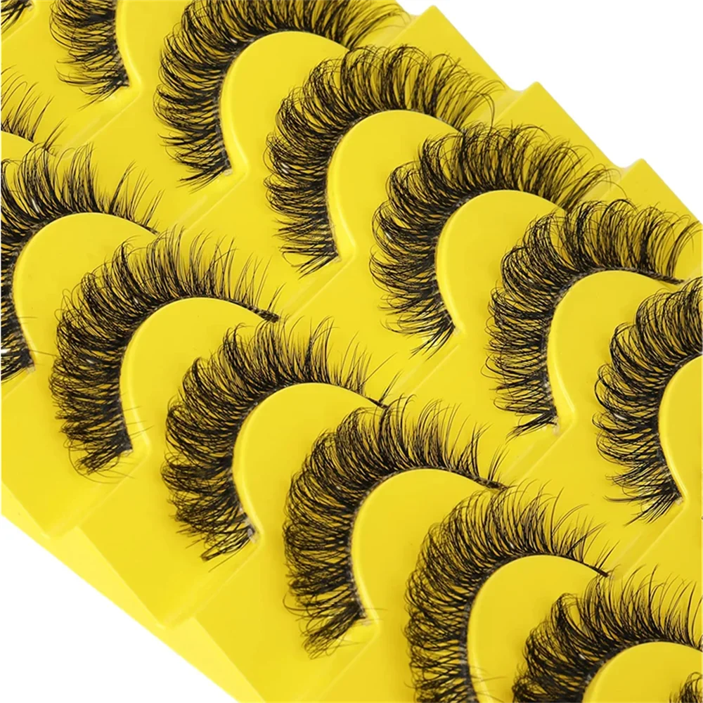 10 Pairs 6D Super Fluffy Faux  - Eyelash Extension Cat Eye Wispy avaliação e preço