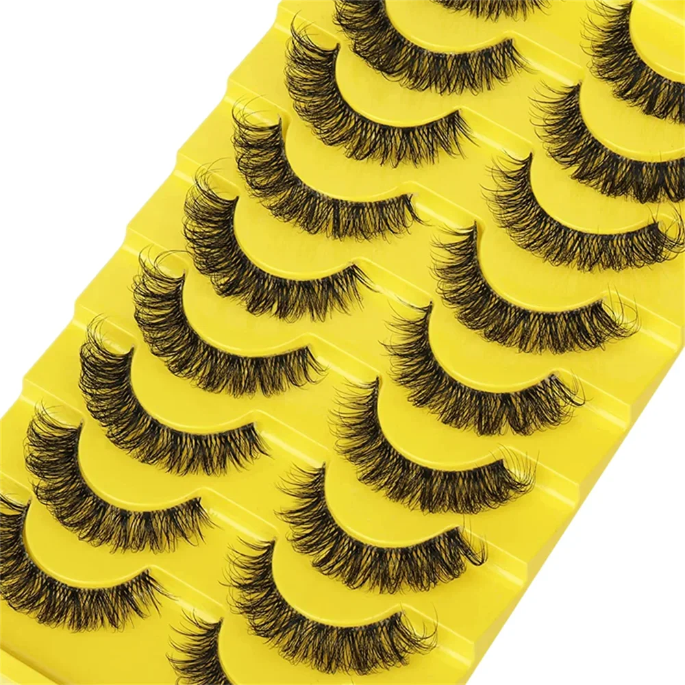 10 Pairs 6D Super Fluffy Faux  - Eyelash Extension Cat Eye Wispy avaliação e preço