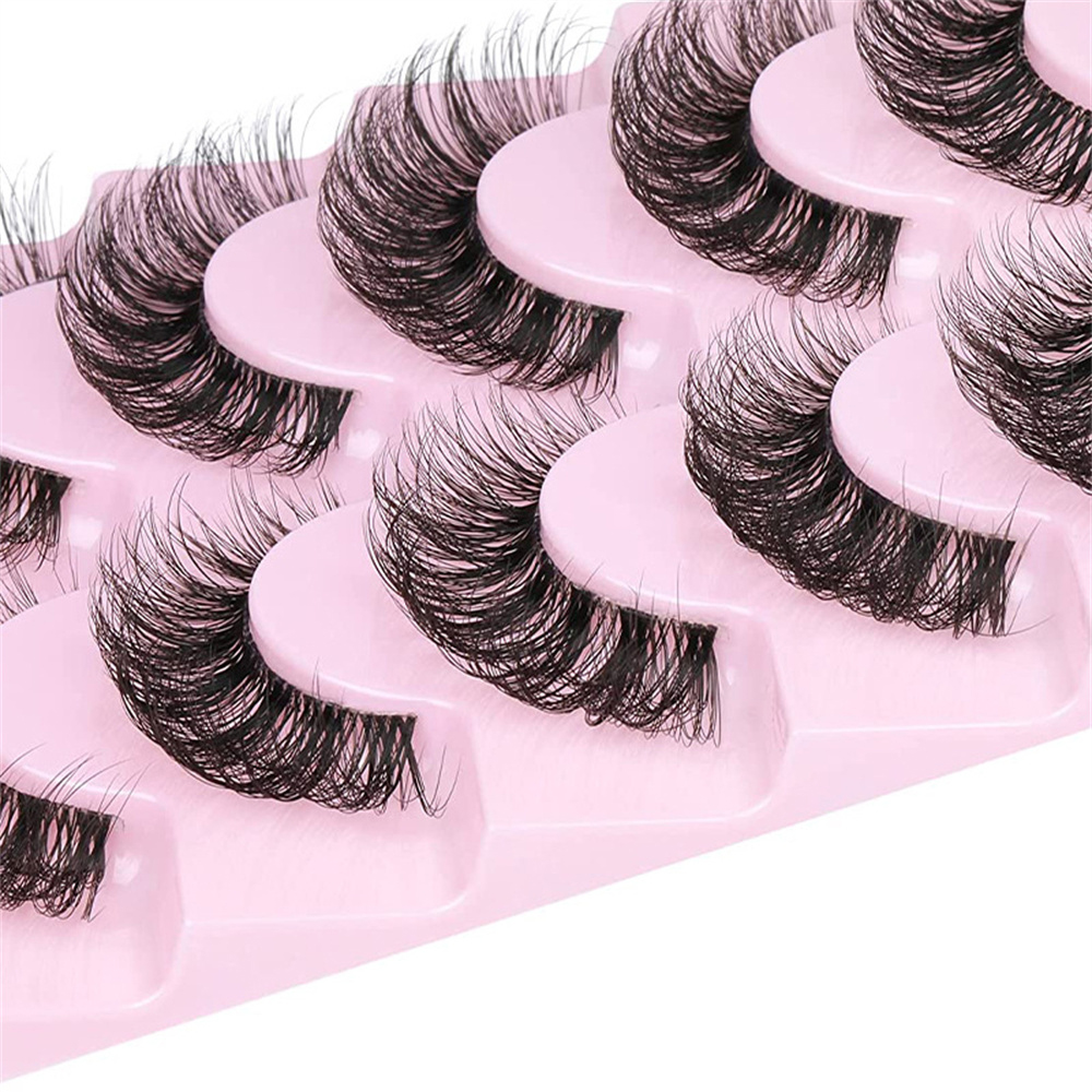 10 Pairs False Eyelashes 6D Su - Eyelash Extension Cat Eye Wispy avaliação e preço