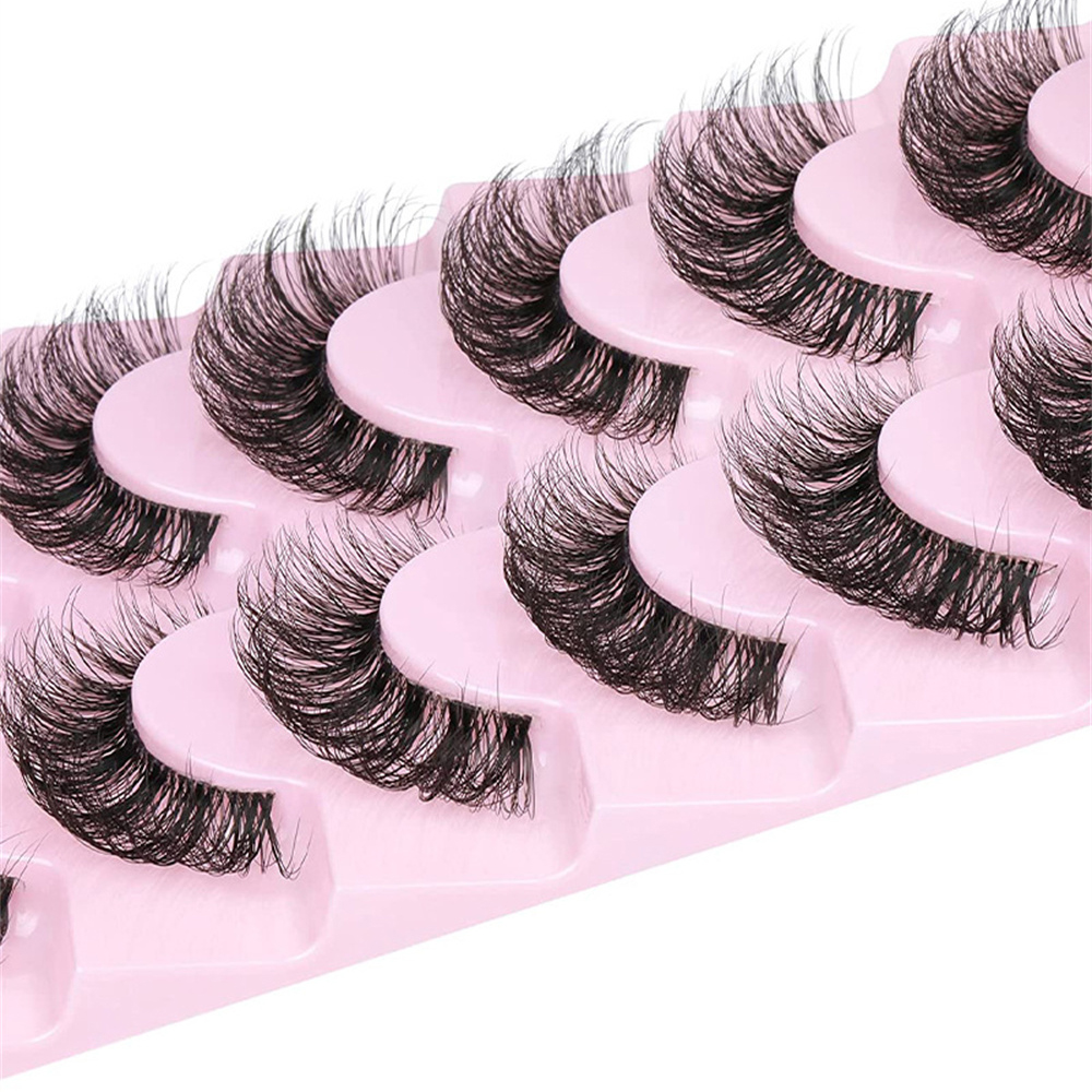 10 Pairs False Eyelashes 6D Su - Eyelash Extension Cat Eye Wispy avaliação e preço