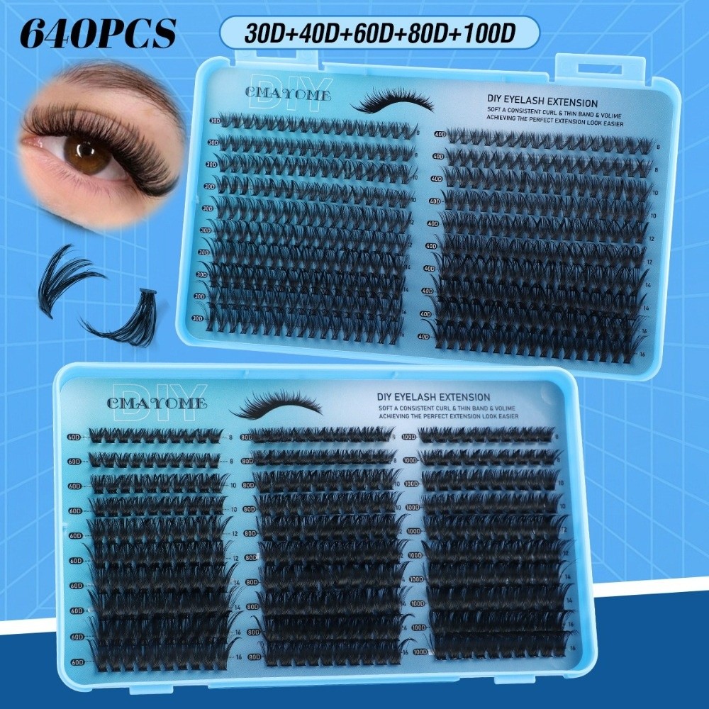 640Pcs 8-16mm Length False Eye - Eyelash Extension Volume Lashes avaliação e preço