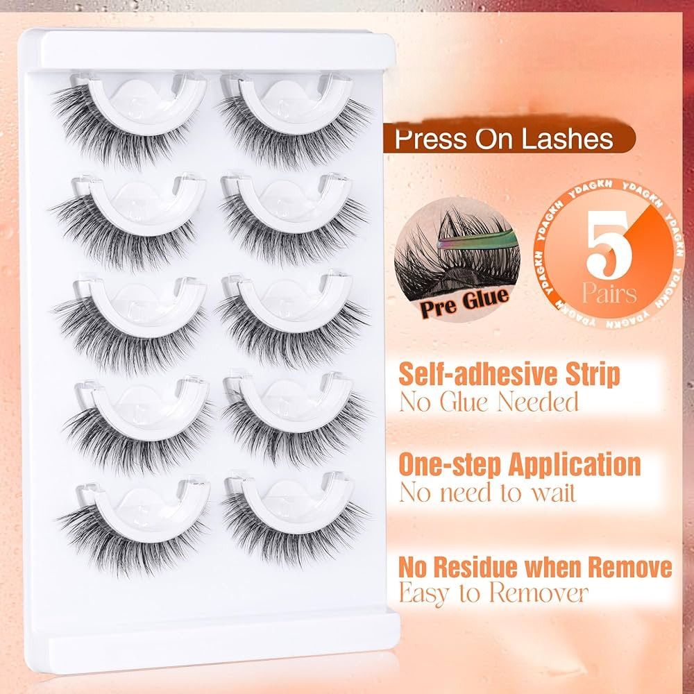 Pre Glued Self Adhesive Eyelas - Eyelash Extension Cat Eye Wispy avaliação e preço