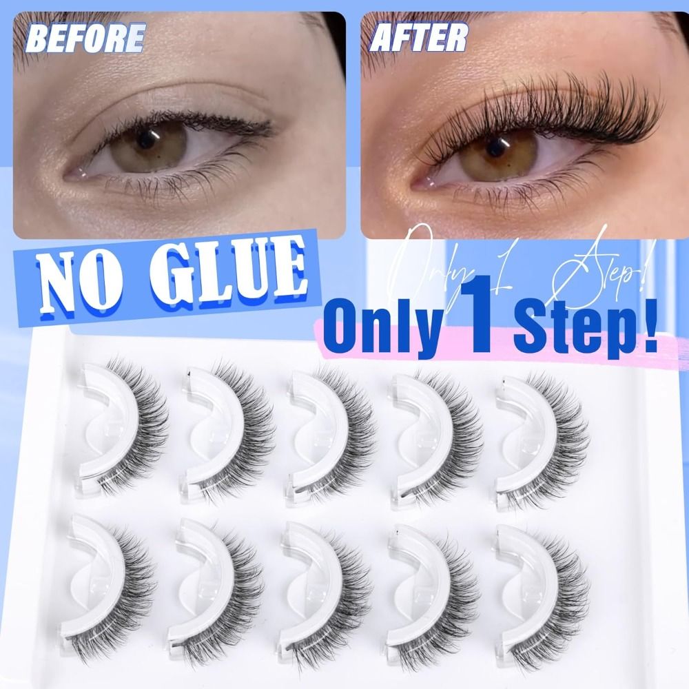 Pre Glued Self Adhesive Eyelas - Eyelash Extension Cat Eye Wispy avaliação e preço