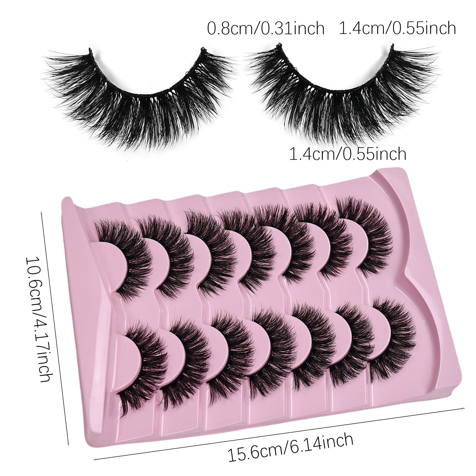 7 Pairs Cat Eye Lashes Volume  - Eyelash Extension Cat Eye Wispy avaliação e preço