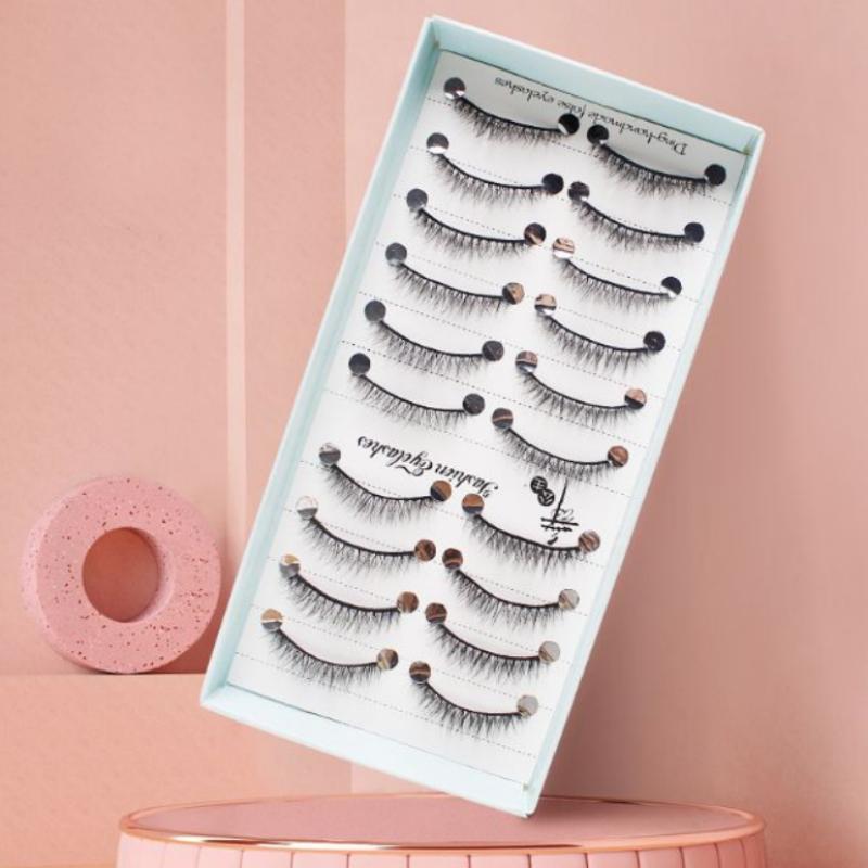 10 Pairs Natural Long Wispy Ca - Eyelash Extension Cat Eye Wispy avaliação e preço