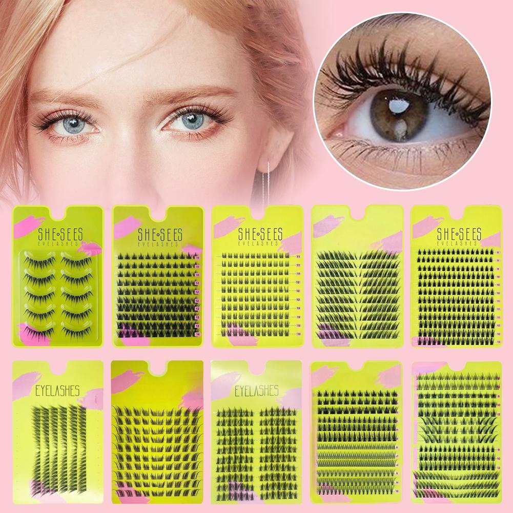 Natural Cluster False Eyelashe - Eyelash Extension Cat Eye Wispy avaliação e preço
