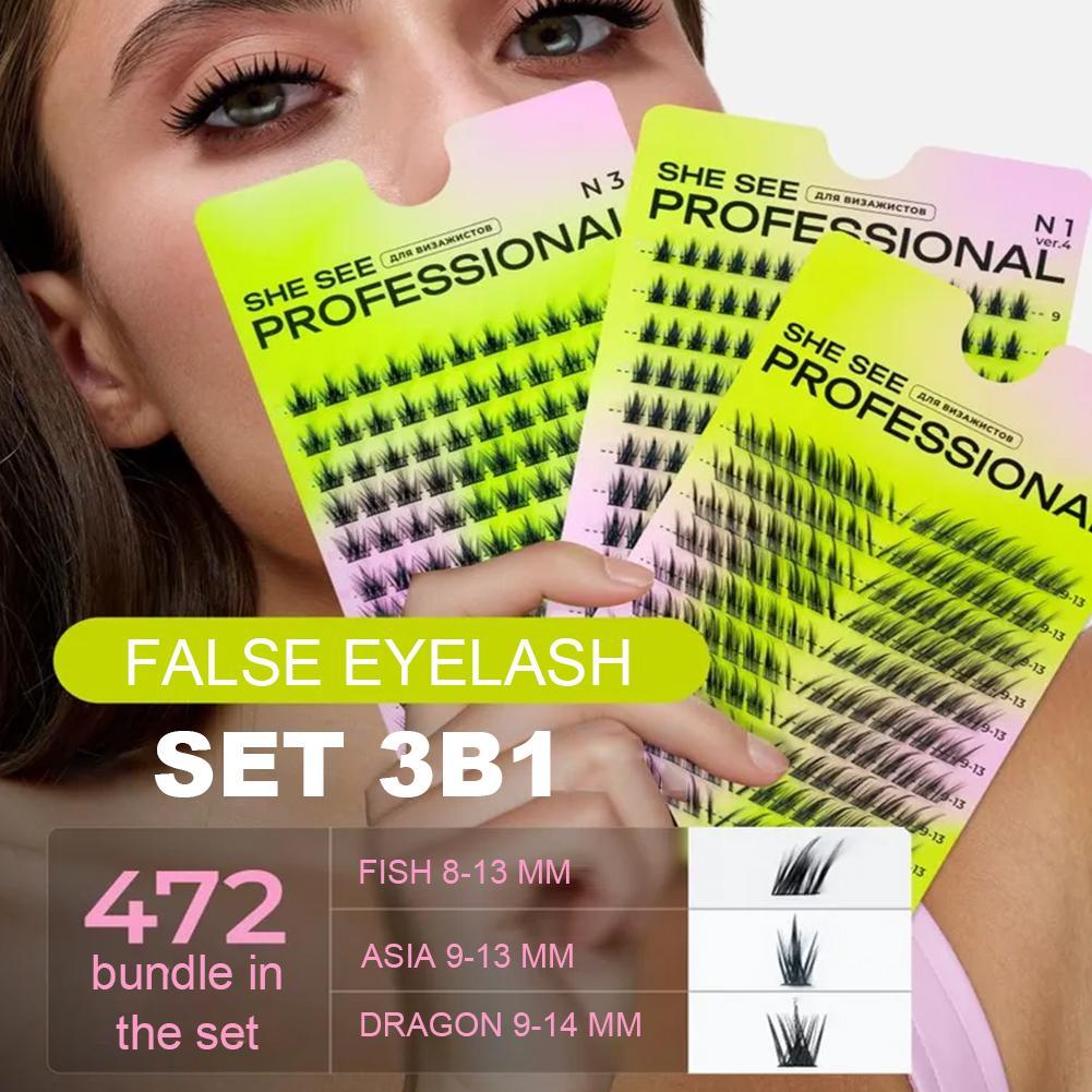 Natural Cluster False Eyelashe - Eyelash Extension Cat Eye Wispy avaliação e preço