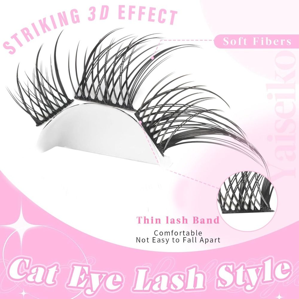 New 3D Cat Eye Self Adhesive L - Eyelash Extension Cat Eye Wispy avaliação e preço